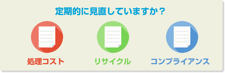 廃棄物を定期的に見直していますか？